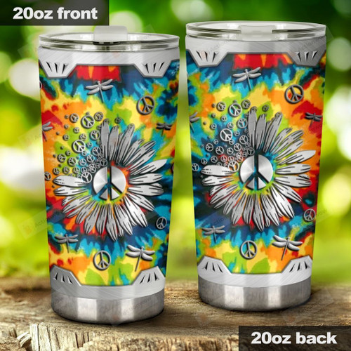 Hippie Soul Metal Flowers, Stainless Steel Tumbler Cup For Coffee/Tea, Great Customized Gift For Birthday Christmas Thanksgiving