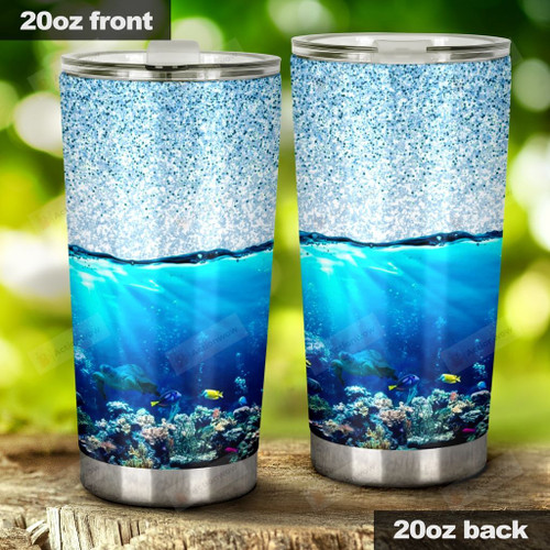 Sea , In The Ocean Stainless Steel Tumbler Cup For Coffee/Tea, Great Customized Gift For Birthday Christmas Thanksgiving