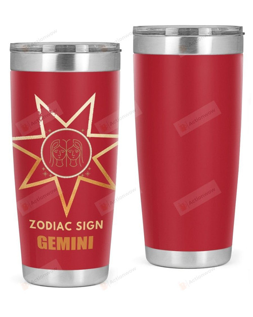 Zadiac Sign GeminiStainless Steel Tumbler, Tumbler Cups For Coffee Or Tea, Great Gifts For Thanksgiving Birthday Christmas