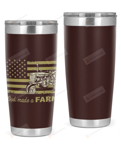 So God Made A FarmStainless Steel Tumbler, Tumbler Cups For Coffee Or Tea, Great Gifts For Thanksgiving Birthday Christmas