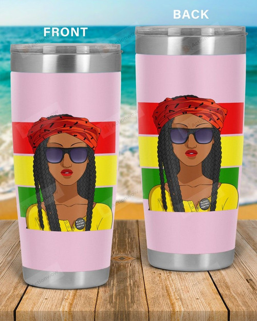 African American Braids For Black History Month Stainless Steel Tumbler, Tumbler Cups For Coffee Or Tea, Great Gifts For Thanksgiving Birthday Christmas