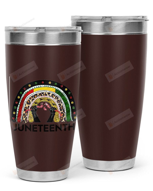 Juneteenth Stainless Steel Tumbler, Tumbler Cups For Coffee Or Tea, Great Gifts For Thanksgiving Birthday Christmas