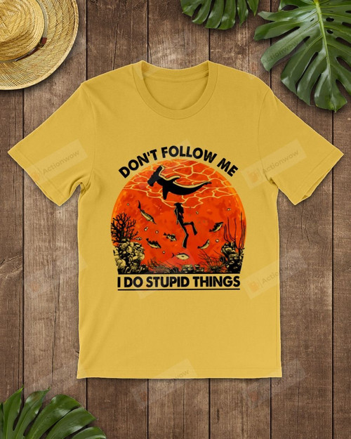 Red Sun Don't Follow Me Diving Short-Sleeves Tshirt, Pullover Hoodie, Great Gift T-shirt For Thanksgiving Birthday Christmas