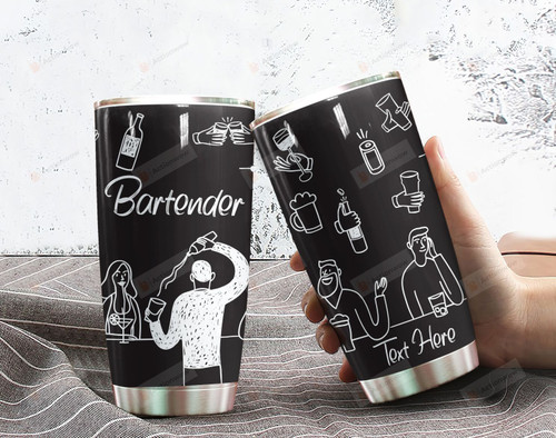 Bartender Tumbler Personalized Cool Bartender Size 20 Oz Coffee Tumbler
