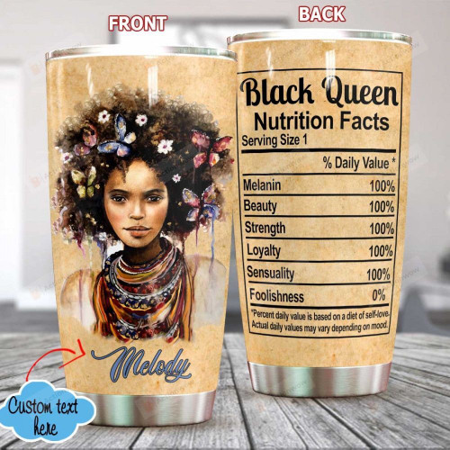 Personalized Black Queen Stainless Steel Tumbler, Tumbler Cups For Coffee/Tea, Great Customized Gifts For Birthday Christmas Thanksgiving Anniversary