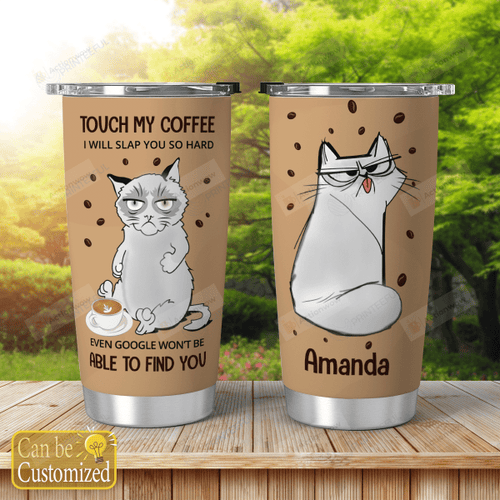 Personalized Siamese Cat Needs Coffee Custom Name Stainless Steel Tumbler, Tumbler Cups For Coffee/Tea, Great Gifts For Birthday Christmas Thanksgiving
