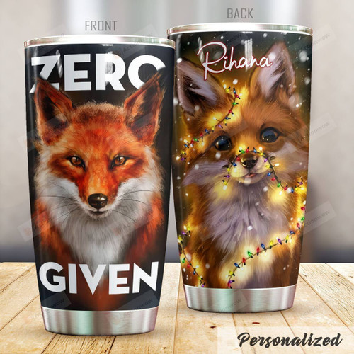 Personalized Fox Zero Given Stainless Steel Tumbler, Tumbler Cups For Coffee/Tea, Great Customized Gifts For Birthday Christmas Thanksgiving, Anniversary