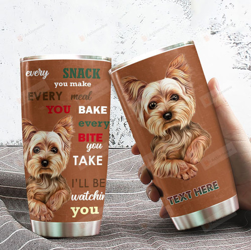 Personalized Yorkshire Terrier Stainless Steel Tumbler, Tumbler Cups For Coffee/Tea, Great Customized Gifts For Birthday Christmas Thanksgiving, Anniversary