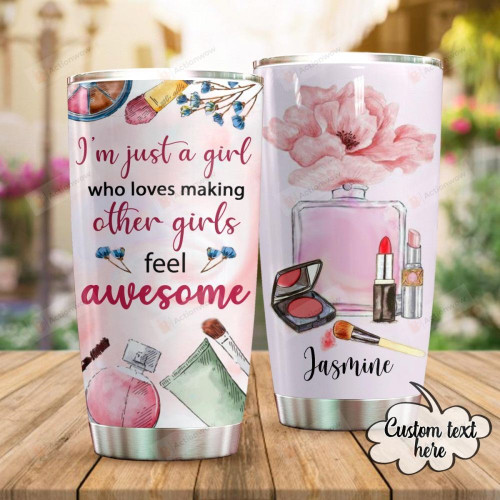Personalized Makeup Artist Custom Name Stainless Steel Tumbler, Tumbler Cups For Coffee/Tea, Great Customized Gifts For Birthday Christmas Thanksgiving