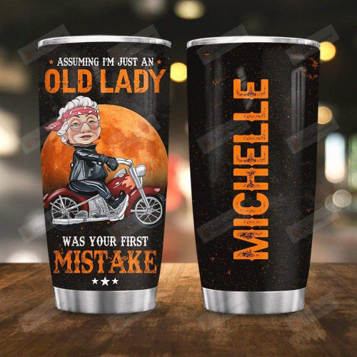 Personalized Old Lady Custom Stainless Steel Tumbler