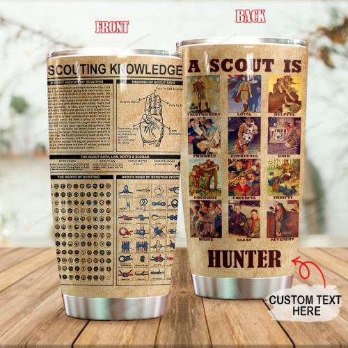 Personalized Scout Knowledge Custom Name Stainless Steel Tumbler, Tumbler Cups For Coffee/Tea, Great Customized Gifts For Birthday Christmas Thanksgiving