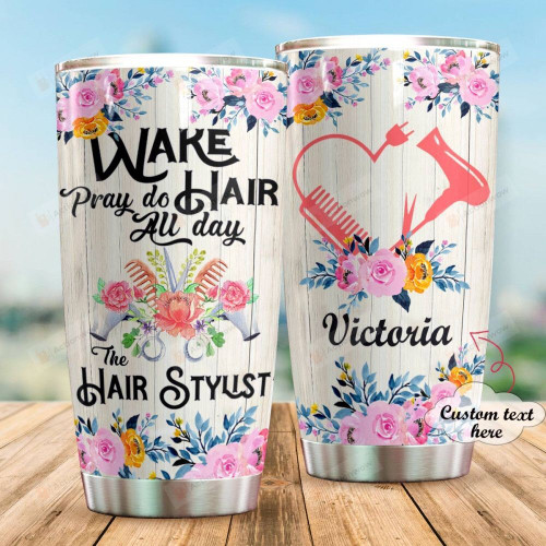 Personalized Hair Stylist Custom Name Stainless Steel Tumbler, Tumbler Cups For Coffee/Tea, Great Customized Gifts For Birthday Christmas Thanksgiving