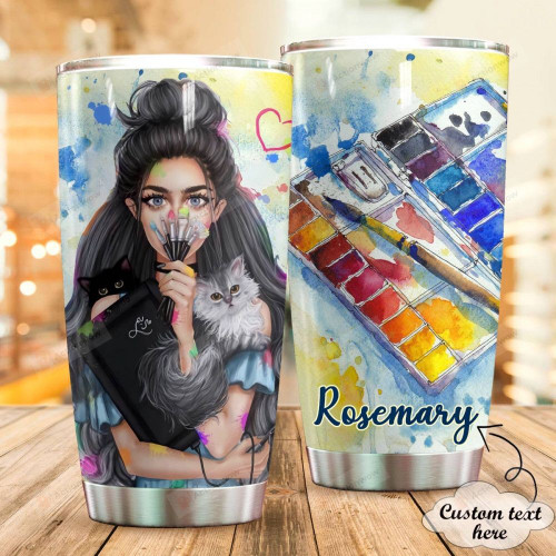 Personalized Artist Custom Name Stainless Steel Tumbler, Tumbler Cups For Coffee/Tea, Great Customized Gifts For Birthday Christmas Thanksgiving