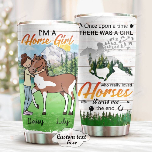 Personalized Horse Girl Custom Name Stainless Steel Tumbler, Tumbler Cups For Coffee/Tea, Great Customized Gifts For Birthday Christmas Thanksgiving