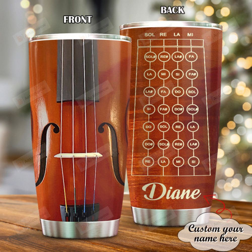 Personalized Violin Chord Stainless Steel Tumbler, Tumbler Cups For Coffee/Tea, Great Customized Gifts For Birthday Anniversary