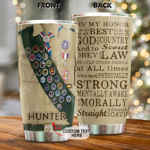 Personalized Scout Custom Name Stainless Steel Tumbler, Tumbler Cups For Coffee/Tea, Great Customized Gifts For Birthday Christmas Thanksgiving