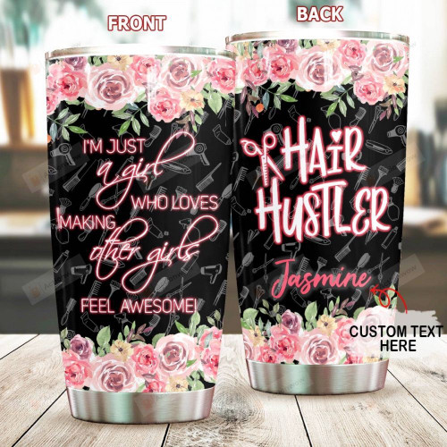 Personalized Hair Hustler Custom Name Stainless Steel Tumbler, Tumbler Cups For Coffee/Tea, Great Customized Gifts For Birthday Christmas Thanksgiving