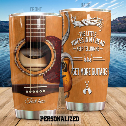 Personalized Guitar Tumbler Get More Guitars Tumbler Cup Stainless Steel Tumbler, Tumbler Cups For Coffee/Tea, Great Customized Gifts For Birthday Christmas Perfect Gifts For Guitar Lovers