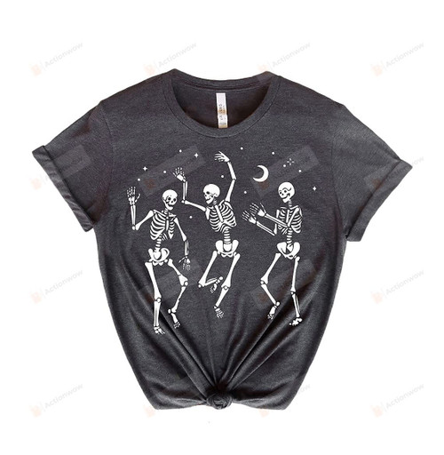 Halloween Party Dancing Skeleton Shirt Funny Skeletons Dabbing Happy Halloween Costume Unisex Classic T-Shirt Black