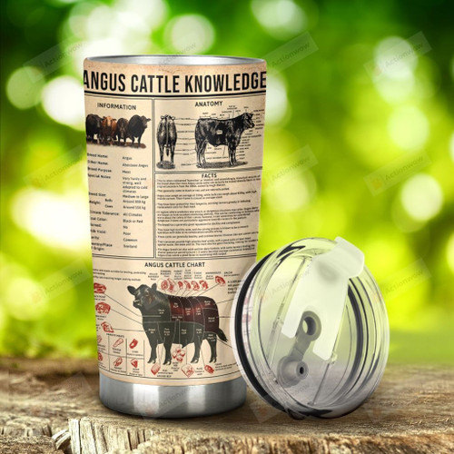 Cattle Knowledge Breeds Of Cattle Tumbler Stainless Steel Tumbler, Tumbler Cups For Coffee/Tea, Great Customized Gifts For Birthday Christmas Thanksgiving Anniversary