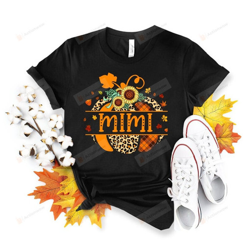 Personalized Mimi Pumpkin Shirt, Leopard Pumpkin T-Shirt, Gift For Mimi On Halloween