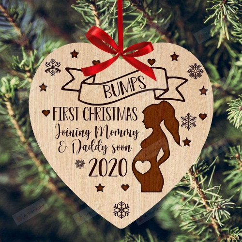 Gifts From The Bump For New Parents Bump's First Christmas Joining Mommy & Daddy Soon 2020 Ornament