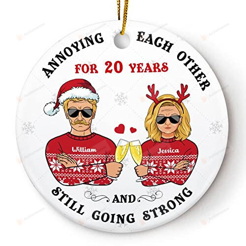 Personalized Christmas Ornaments Annoying Each Other Ornament Funny Gifts For Married Couples Hanging Decoration Christmas Xmas Noel