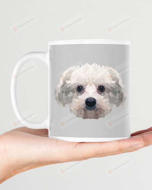Artistic Low Poly Maltese Dog For Maltese Mugs Ceramic Mug 11 Oz 15 Oz Coffee Mug