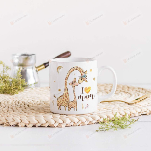 Cute Mother's Day Gifts I Love You Mom Mug Mom And Baby Animals Mug Best Mother's Day Gifts For Mom from Daughter Son Giraffes Mug Coffee Mug Birthday Gifts for Mom