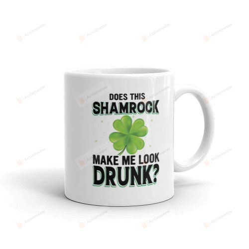 Shamrock Happy St Patricks Day Mugs, Funny Drinking Mug, St Patrick's Day Birthday Gifts For Irish Drinking Lover Drunk, Ceramic Coffee Mugs For Dad Grandpa Husband