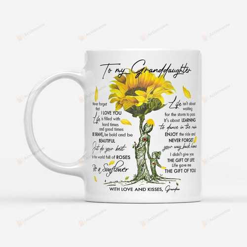 Personalized To My Granddaughter Mugs, Never Forget That I Love You, Birthday Gifts From Grandma