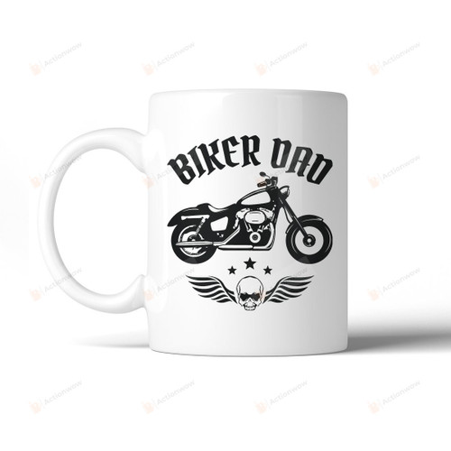 Biker Dad Mug Gifts For Him, Father's Day ,Birthday, Anniversary Ceramic Coffee Mug 11-15 Oz