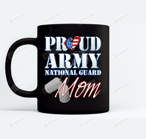Army Mug Proud Army National Guard Mom Usa Heart Funny Mug For Mom Ceramic Mug Great Customized Gifts For Birthday Christmas Thanksgiving Mother's Day Mug 11 Oz 15 Oz Coffee Mug
