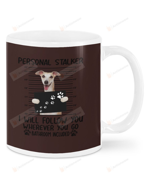 Sighthound Personal Stalker White Mugs Ceramic Mug 11 Oz 15 Oz Coffee Mug, Great Gifts For Thanksgiving Birthday Christmas
