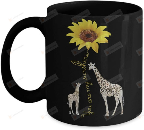 Baby Giraffe And Mother Giraffe Mug, Giraffe Mug, Sunflower Lover, Mother'S Day Gifts, Giraffe Lover, Mom Gifts, Funny Mug 11oz Or 15oz Mug