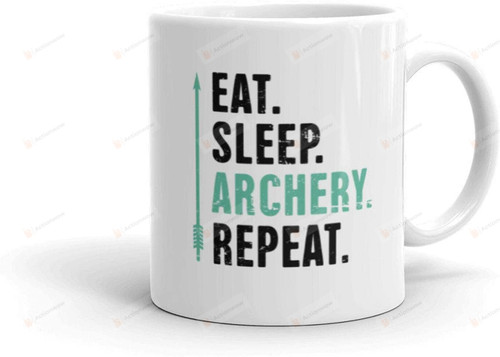 Eat Sleep Archery Repeat Mug, Archery Mug, Archery Gifts for Bow Hunters