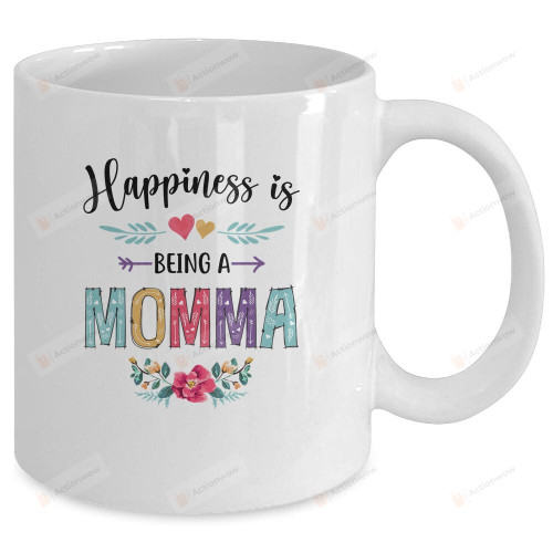 Happiness Is Being A Momma For The First Time Mothers Day Mug Gifts For Her, Mother's Day ,Birthday, Anniversary Ceramic Coffee  Mug 11-15 Oz