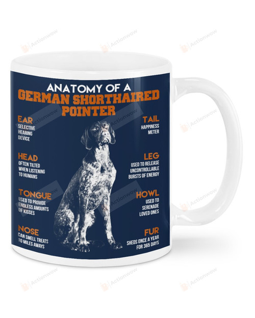 Anatomy Of A German Shorthaired Pointer Dogs Ceramic Mug Great Customized Gifts For Birthday Christmas Thanksgiving 11 Oz 15 Oz Coffee Mug
