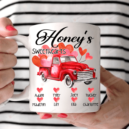 Personalized Honey's Sweethearts - Red Truck Mugs Ceramic Mug 11 Oz 15 Oz Coffee Mug