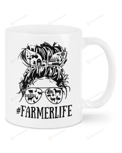 Farmer Life Girl Mug Gifts For Farmer Lovers, Birthday, Anniversary Ceramic Changing Color Mug 11-15 Oz