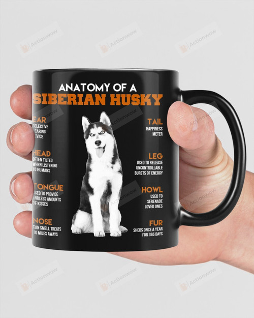 Anatomy Of A Siberian Husky Dogs Funny Mugs Ceramic Mug 11 Oz 15 Oz Coffee Mug