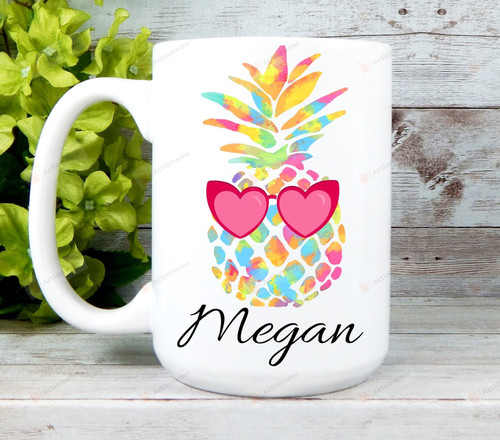 Personalized Pineapple Mug With Sunglasses Coffee Mug Gifts For Man Women Friends Coworker Family Pineapple Gifts Pineapple Mug Presents Ideas For Birthday Christmas