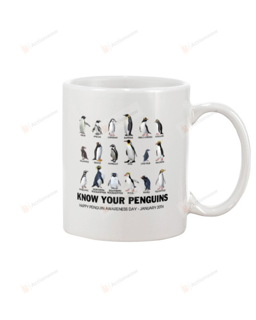 Know Your Penguins Mug Gifts For Birthday, Thanksgiving Anniversary Ceramic Coffee 11-15 Oz