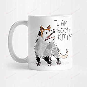 I AM GOOD KITTY Mug Opossum In Disguise Funny Mug