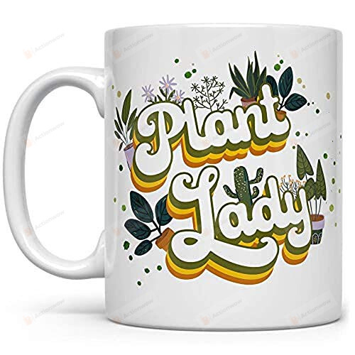 Brink Gift-Plant Lady Coffee Mug, Houseplant Lover Tea Cup, Gardner Landscape Green Thumb Gifts Mother'S Day Gifts Birthday Gifts For Mom,Mom Gifts Ceramic Coffee Mug 11 Oz 15 Oz