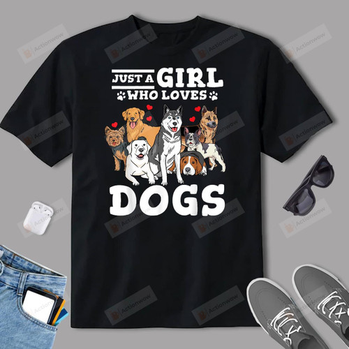 Siberian Husky Dog Just A Girl Who Loves Dogs T-Shirt