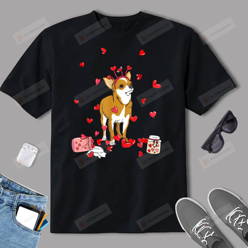 Dog Valentine Gift Cute Chihuahua Valentines Day T-Shirt