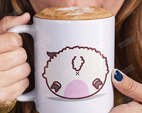 Brink Gifts-Fat Sheep Butt Coffee Mug, Funny Animal Butt Birthday Gifts, Kawaii Coffee Mug, Cute Ceramic Tea Cup Gifts Ceramic Coffee Mug 11 Oz 15 Oz