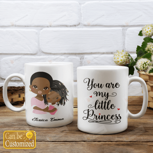 Personalized Carrying Black Daughter, My Little Princess Custom Name Mugs Ceramic Mug 11 Oz 15 Oz Coffee Mug