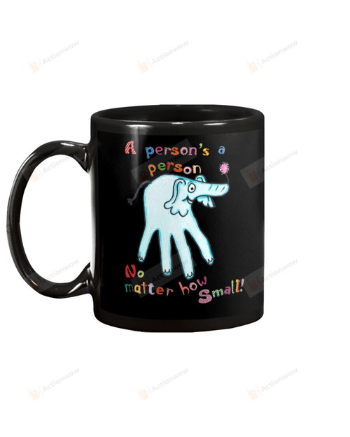 A Person Is a Person, No Matter How Small, Cartoon Elephant Mugs Ceramic Mug 11 Oz 15 Oz Coffee Mug